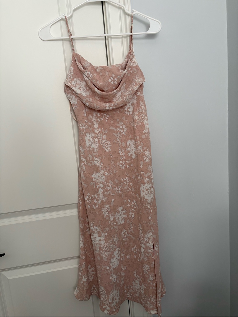 Floral Midi Dress in Dusty Rose